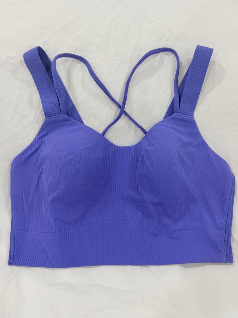 Lululemon Like a Cloud Ribbed Longline Bra D/DD Cup charged indigo (size 6)